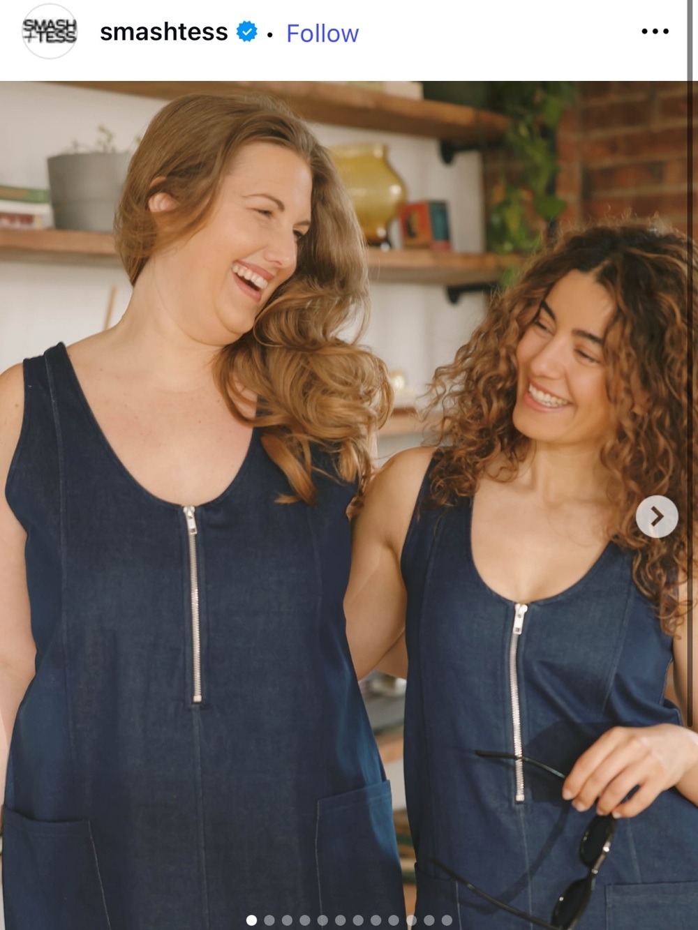 NWOT Smash + Tess Mila Dress, Denim Midi Zip Dress M